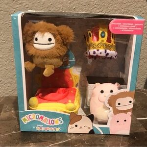 Micromallows Original Squishmallows  - King Benny Bigfoot & Ridelle Hippo Set